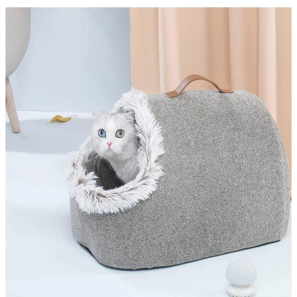 Plush Fur Lined Cat Cave - Image 11