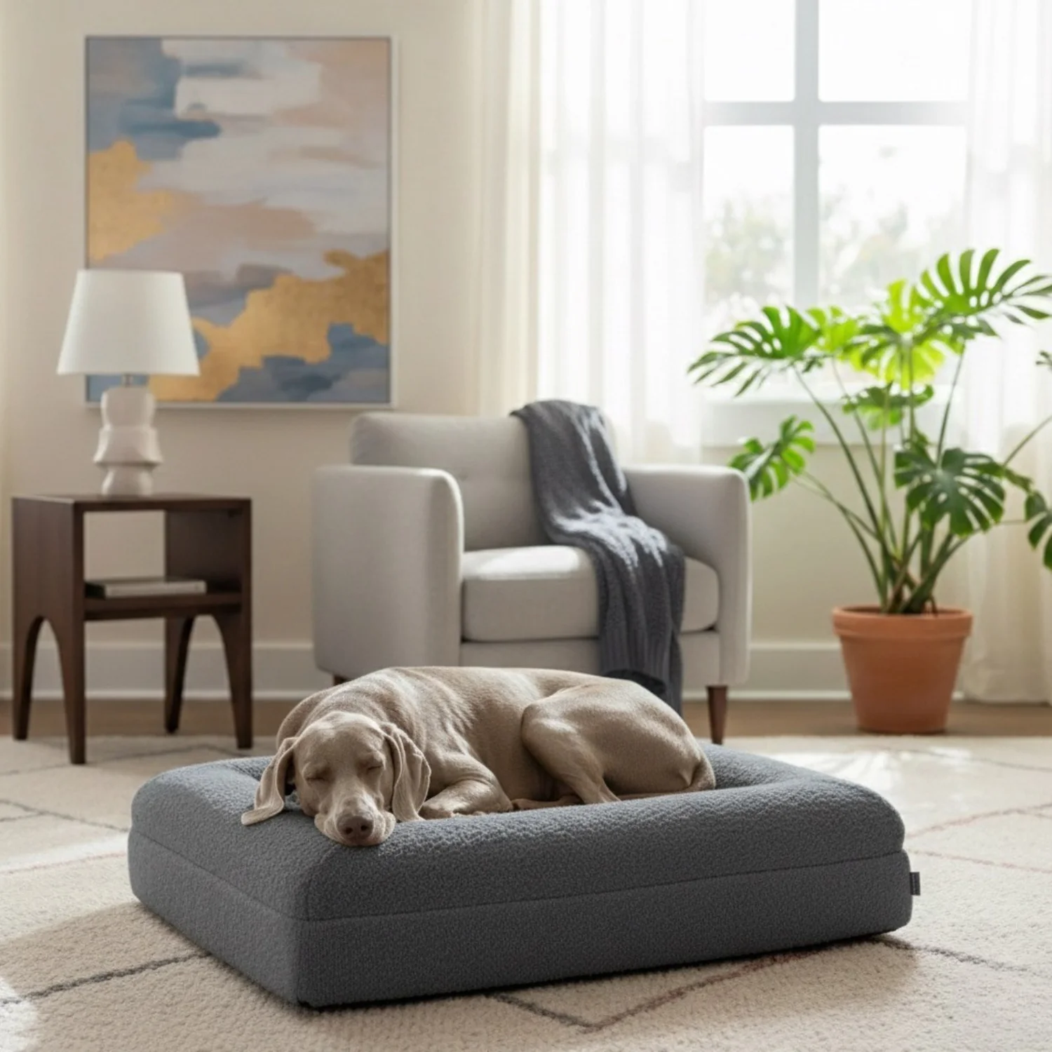 Luxury Bouclé Memory Foam Dog Bed - Image 11