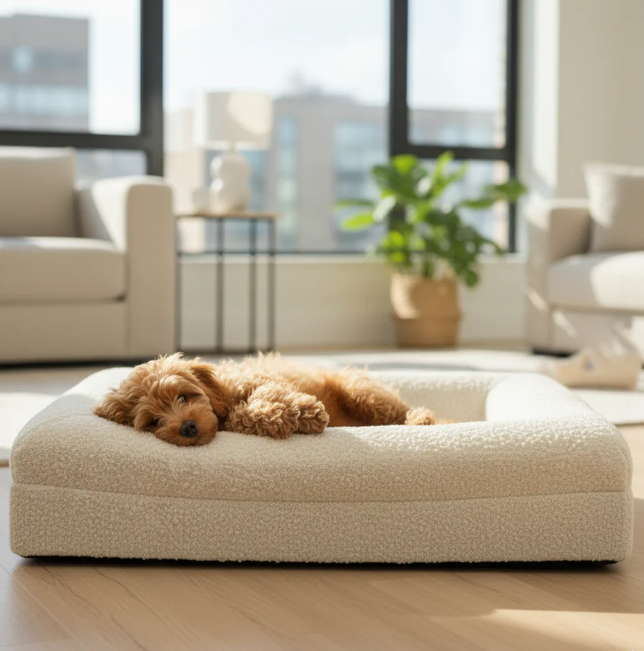 Luxury Bouclé Memory Foam Dog Bed - Image 14
