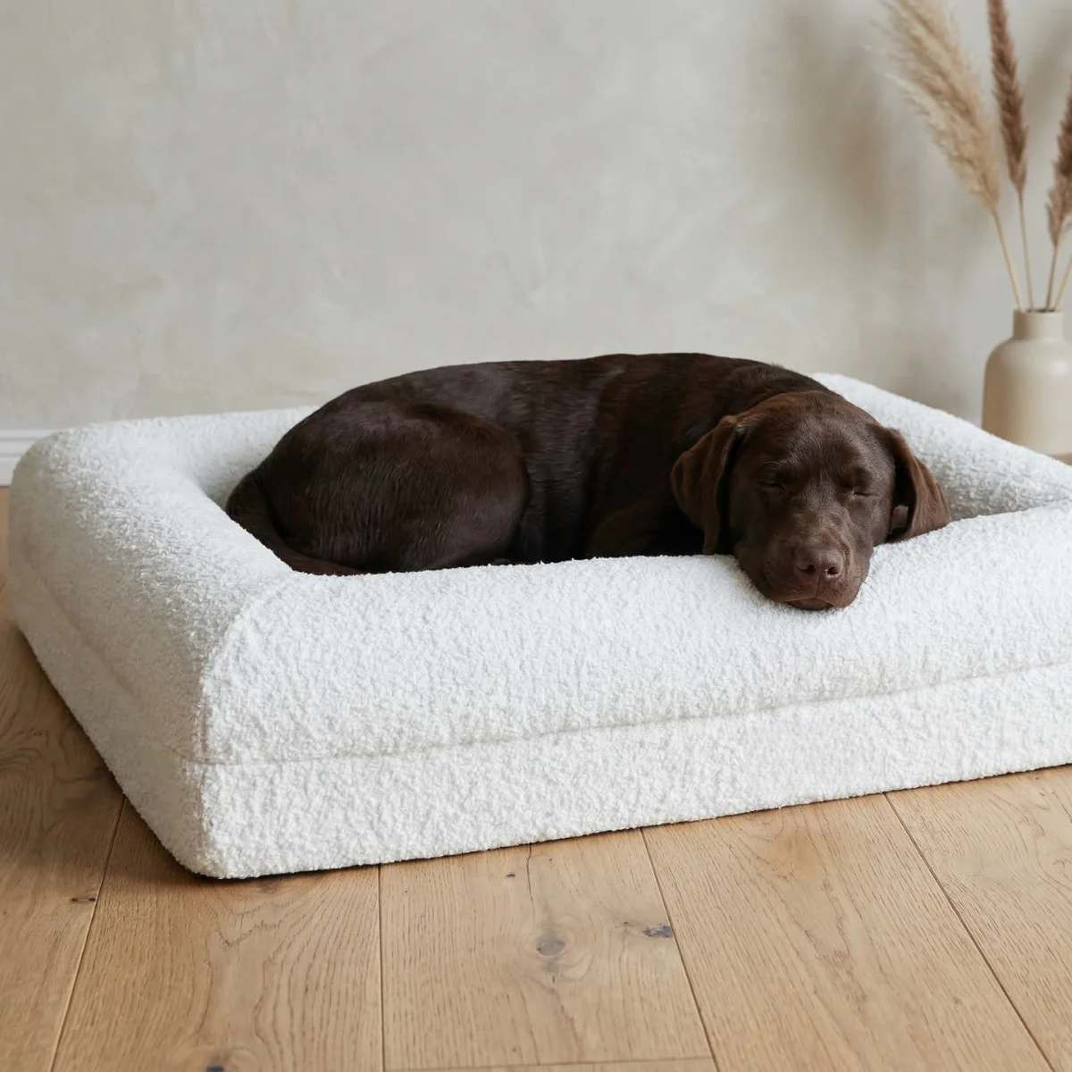 Luxury Bouclé Memory Foam Dog Bed - Image 4