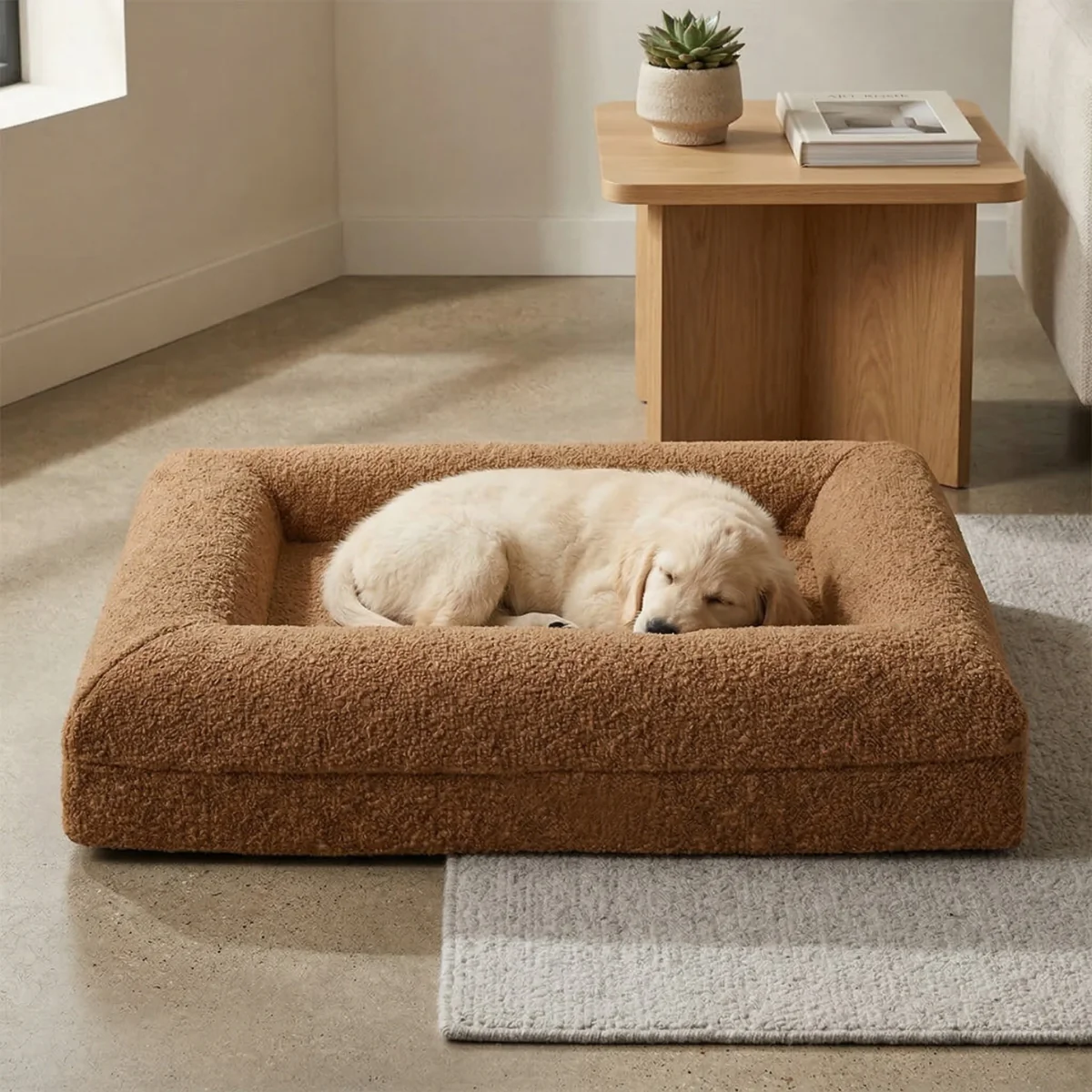 Luxury Bouclé Memory Foam Dog Bed - Image 7