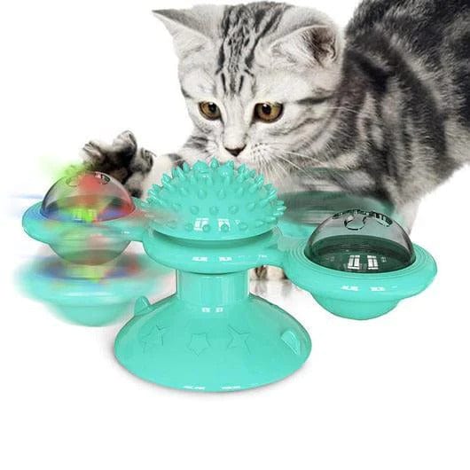 Windmill Rotating Suction Cup Spinning Cat Toy - Image 4