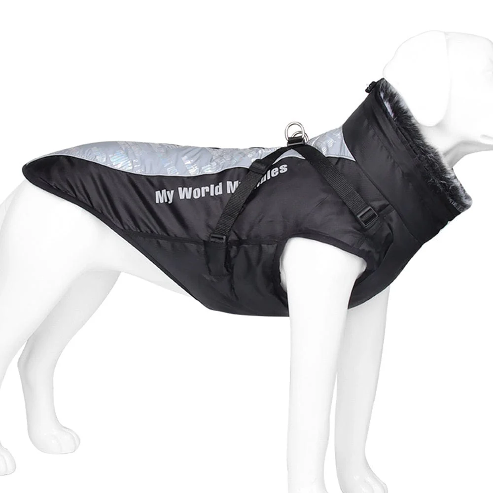 Winter Jacket with Harness & Faux Fur - Image 12